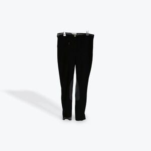 Tuff Rider Black Knee Patch Breeches Front‎ Zip Ladies Size 30 Long